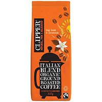 Clipper Fairtrade Organic Roast and Ground Italian Style Coffee, 227g