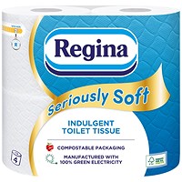 Regina Seriously Soft 3Ply Toilet Tissue White (Pack 5 x 4 Rolls) 1102178