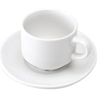 Cup and Saucer (Pack of 6) White