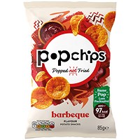 Popchips Crisps Barbeque Sharing Bag 85g (Pack of 8)