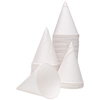 Water Cones Disposable 4oz 114ml White [Pack 5000]