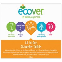 Ecover Dishwash Tablets All in One XL 70 tabs (Pack of 70)