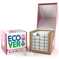 Ecover All In One Dishwasher Tablets, Lemon + Mandarin, Pack of 72