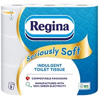 Regina Seriously Soft 3Ply Toilet Tissue 9 Roll White (Pack 5) 1102179