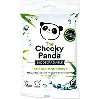 Cheeky Panda Biodegradable Bamboo Hand Wipes, 12 Wipes per pack, Pack of 72