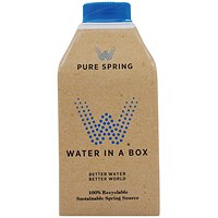 Water in a Box Pure Spring Water, Cartons, 500ml, Pack of 12 Water in a Box Pure Spring Water, Cartons, 500ml, Pack of 12