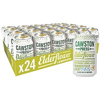 Cawston Press Elderflower Lemonade Soft Drink, 330ml, Can, Pack of 24