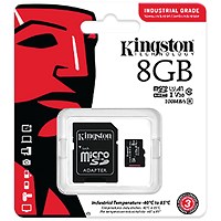 Kingston Industrial MicroSD Memory Card with SD Adapter, 16GB Kingston Industrial MicroSD Memory Card with SD Adapter, 16GB