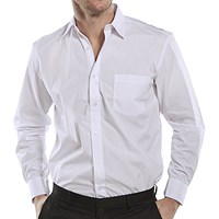 Beeswift Classic Shirt, Long Sleeve, White, 14.5