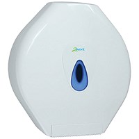 2Work Standard Jumbo Toilet Roll Dispenser White CT34025