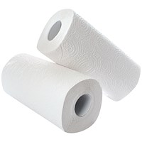 2Work Everyday Kitchen Roll, 2-Ply, 24 Rolls of 55 Sheets