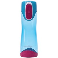 Contigo Swish Kids Autoseal Water Bottle, 17oz/500ml, Sky Blue