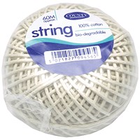 County Cotton String Ball Medium 60m (Pack of 12) C176