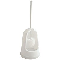 2Work Plastic Toilet Brush Set White CX00327