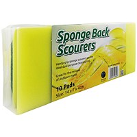 Sponge Scourer Non-Scratch Heavy Duty, Pack of 10