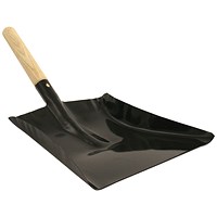 Metal Hand Shovel 9 inch with Wooden Handle Black