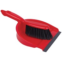 Dustpan & Brush Set, Red