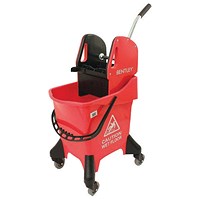 Hygineer Ergonomic Heavy Duty Mop Bucket Red 31 Litre VOW/HRMB31/R
