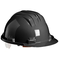 Climax Wheel Ratchet Safety Helmet, Black