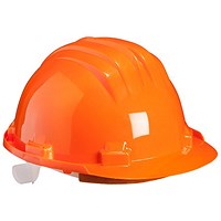 Climax Wheel Ratchet Safety Helmet, Orange Climax Wheel Ratchet Safety Helmet, Orange