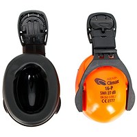 Climax 16P Helment Attachment Ear Defenders, Orange