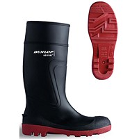 Dunlop Warwick Full Safety Wellington Boots, Black, 6