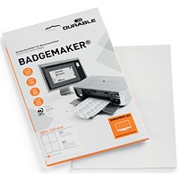 Durable Badgemaker Insert Sheets, A6, Pack of 80 Durable Badgemaker Insert Sheets, A6, Pack of 80