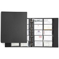 Durable Visifix Economy Business Card Album Black A4