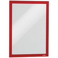 Durable Duraframe Self Adhesive Frame A4 Red (Pack of 2)