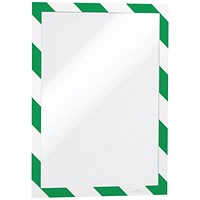 Durable Duraframe Self Adhesive A4 Green/White (Pack of 2)