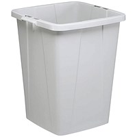 Durable Durabin Square Bin, 90 Litre, Grey