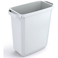 Durable Durabin Rectangular Waste Bin, 60 Litre, White