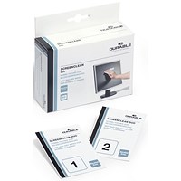 Durable Screenclean Duo Wet and Dry Wipe Set, Alcohol Free, Individually Wrapped, Pack of 10