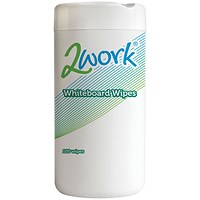 2Work Whiteboard Cleaning Wipes, Tub of 100