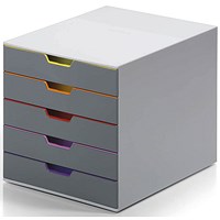 Durable Varicolor 5 Drawer Set, Multi-Coloured