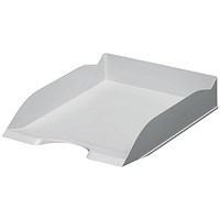 Durable Eco Self-stacking Recycled Letter Tray, Grey