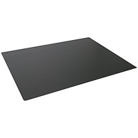 Durable Polypropylene Non-Slip Desk Mat with Contoured Edge, W650xD500mm, Black