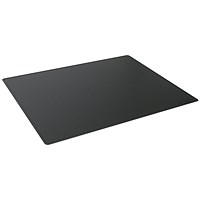 Durable Polypropylene Non-Slip Desk Mat with Contoured Edge, W530xD400mm, Black