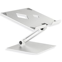 Durable Universal Laptop Stand, Adjustable Height and Tilt, Silver