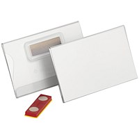 Durable Name Badge, With Magnet hold, 54x90mm, Pack of 25 Durable Name Badge, With Magnet hold, 54x90mm, Pack of 25