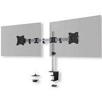 Durable Select Monitor Mount Arm for 2 Screens Up to 32 Inch with Desk Clamp Attachment