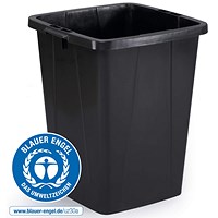 Durable Eco 90L Waste Recycling Bin Black Strong Square Durabin