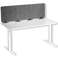 Durable Recycled Felt Desk Divider Panel 160cm Grey