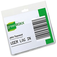 Durable Visitor Badge, 60x90mm, Clear, Pack of 20 Durable Visitor Badge, 60x90mm, Clear, Pack of 20