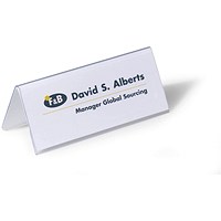 Durable Table Place Name Holders, 63x150mm, Pack of 25