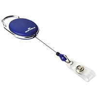 Durable Badge Reel, Blue, Pack of 10