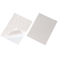 Durable Pocketfix Self-Adhesive Clear Label Sleeve Pockets, A4, Pack of 50