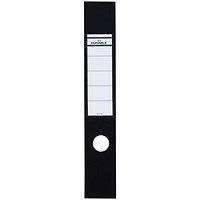 Durable Ordofix Self-adhesive PVC Spine Labels for Lever Arch File, Black (Pack of 10) 8090/01