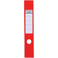 Durable Ordofix Self-adhesive PVC Spine Labels for Lever Arch File, Red (Pack of 10) 8090/03