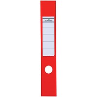 Durable Ordofix Self-adhesive PVC Spine Labels for Lever Arch File, Red, Pack of 10 Durable Ordofix Self-adhesive PVC Spine Labels for Lever Arch File, Red, Pack of 10